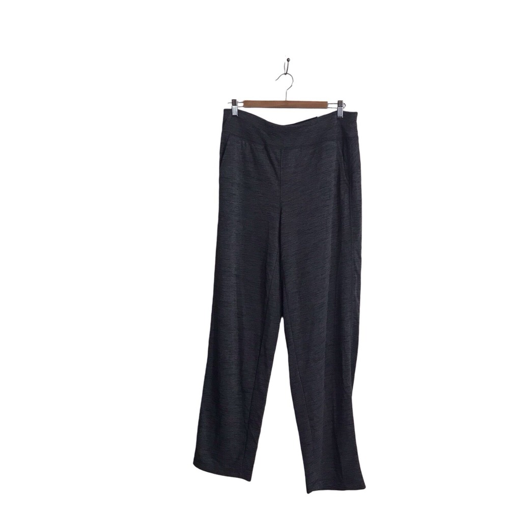 Chicos Size 8 Gray Spacedye Pull On‎ Comfort Capsule Soft Straight Leg Pants NEW